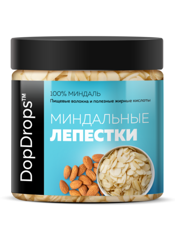 DopDrops(tm) Лепестки миндаля бланшированного без добавок. 230г