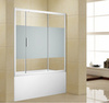 Aquanet 254250 Aquanet Practic, Шторка для ванны х боковое стекло 1600х800мм, полоска, хром, 6мм (254250)