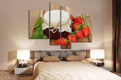 Модульная картина " Клубничное варенье "