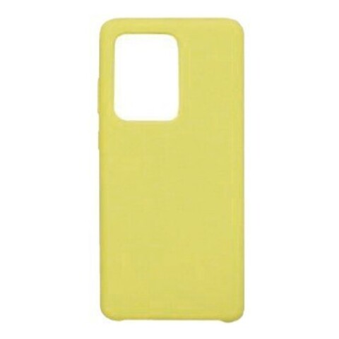 Силиконовый чехол Silicone Cover для Samsung Galaxy S20 Ultra (Желтый)