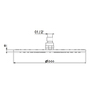 Newform X-STEEL 316 26534X.50.050 Верхний душ, d30см, без кронштейна, G1/2", цвет: INOX