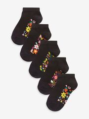 Носки хлопковые для девочки Next M01-597, 5 шт., Черный