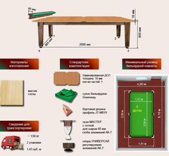 Бильярдный стол для русской пирамиды 