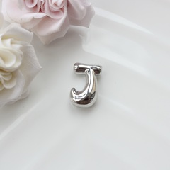 Подвеска буквы J родий, 20 мм, 1 шт, П1116