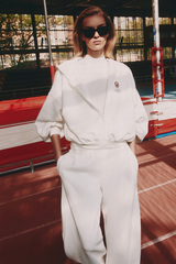 Толстовка на молнии с принтом Белый