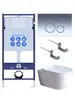 Aquatek SET Aquatek ПОЛАРИС 01-018 4в1 SET Aquatek ПОЛАРИС (рама Aquatek Standard INS-0000012+унитаз ПОЛАРИС AQ0700-01 с тонким сиденьем soft-close+ крепеж KKI-0000002 +панель KDI-0000018)