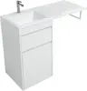 Aquanet 239300 Тумба с раковиной Токио 120 L напольная 1 ящик, б/к цвет белый глянец (239300)