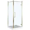 Aquanet 184916 Компл.2 - NBB1221-1 R Душевая шторка BETA CUBE CLASSIK(900 х 900 х2000) золото,стекло прозрачное 8 мм (184916)