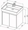 Aquanet 302525 Тумба с раковиной Nova Lite 60 2 дв. цв. дуб рустикальный (302525)