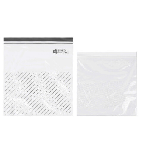 Набор пакетов с ZIP замком, размер: 25шт - 2,5 л. - 24*26,5 см; 25шт - 1,2л. - 20,5*20,5 см. Полиэтилен