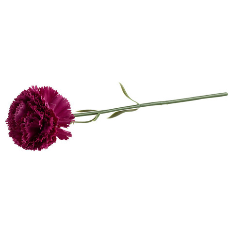 Искусственный цветок - гвоздика темно-сиреневая FOXHOL, размер: 30 см.
