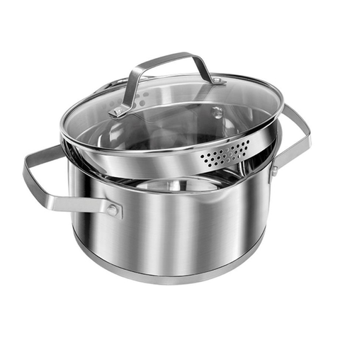 Кастрюля с крышкой Räka, объём: 6 л., размеры: 24*13,5 см., материал: нержавеющая сталь