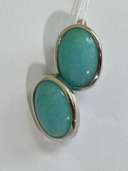 Овал Б (серьги из серебра)