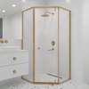 RGW 350608899-16 Душевой уголок 90*90*195 RGW HO-088-Gb Трапеция/Золото браш/Прозрачное/8 мм (2 уп.)