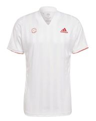 Теннисная футболка Adidas Freelift Tee ENG M - white/scarlet