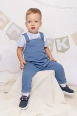 полукомбинезон для новорожденных  КР 6466/синяя волна