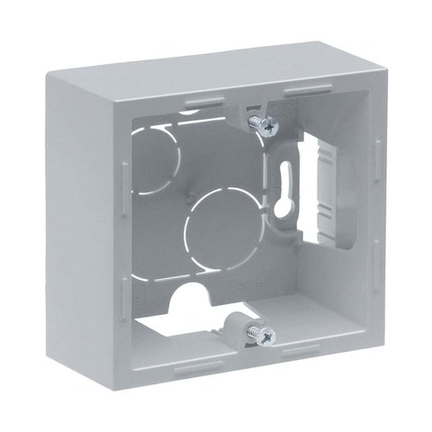 Коробка накладного монтажа на 1 пост. Цвет Алюминий. Legrand серия SUNO. 721394
