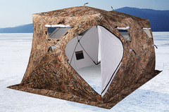 Зимняя палатка куб Higashi Double Winter Camo Pyramid Hot (трехслойная)