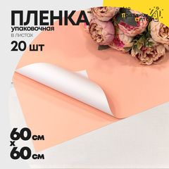 
          Пленка В листах 20 шт 60 х 60 см двухсторонняя (Белый, Персиковый)