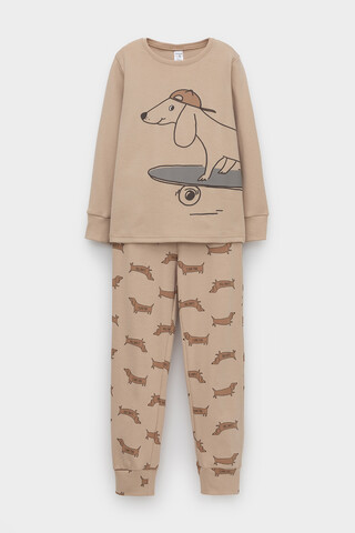 пижама  для мальчика  К 1541/нежный бежевый,таксы