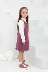 сарафан  для девочки  КР 5712/амарант к431