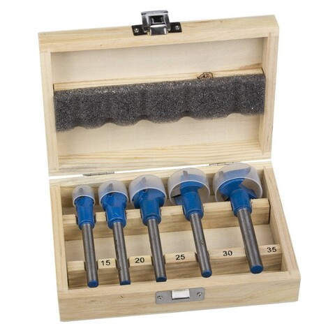 ЗУБР 5 шт: 15-20-25-30-35 мм, твердосплавные резцы, набор композитных сверл форстнера (29945-H5)