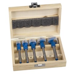 ЗУБР 5 шт: 15-20-25-30-35 мм, твердосплавные резцы, набор композитных сверл форстнера (29945-H5)