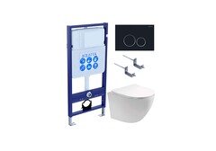 Aquatek SET Aquatek ЕВРОПА-020 4в1 SET Aquatek ЕВРОПА-020 4в1 (рама Aquatek Standard INS-0000012 с клавишей KDI-0000020 и крепежом KKI-0000002+унитаз AQ1901-00 с тонким сиденьем sc) фото