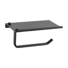 Держатель для туалетной бумаги Haiba с подставкой, черный HB 330-7