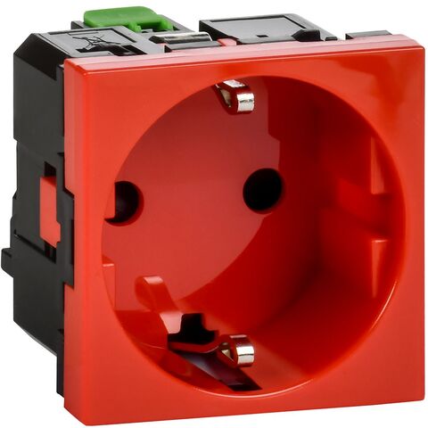 Розетка з/к з/ш б/з красная