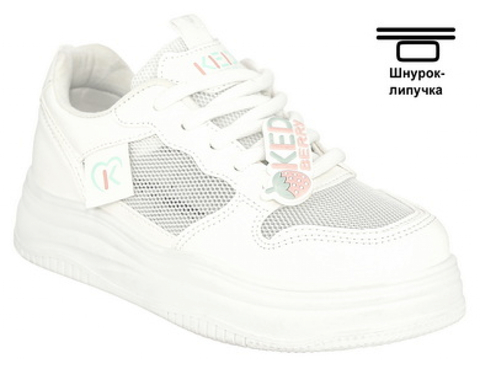 Кедберри кроссовки текстиль 35-39 белый  BMR_2503-01_white