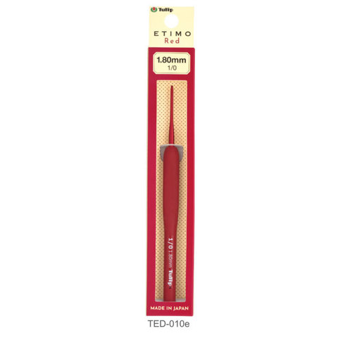 TULIP Крючок для вязания с ручкой ETIMO Red, красный, алюминий/пластик