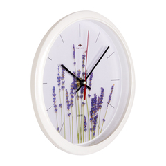 Часы настенные РУБИН  2222-349  круг d=22см, корпус белый  "Лаванда"