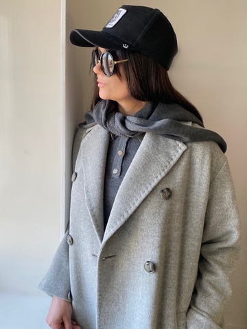 Косынка из 100% мериноса Loro Piana антрацит