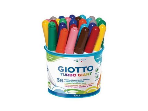 Flomaster GIOTTO TURBO GIANT CONICAL TIP 36 pcs.