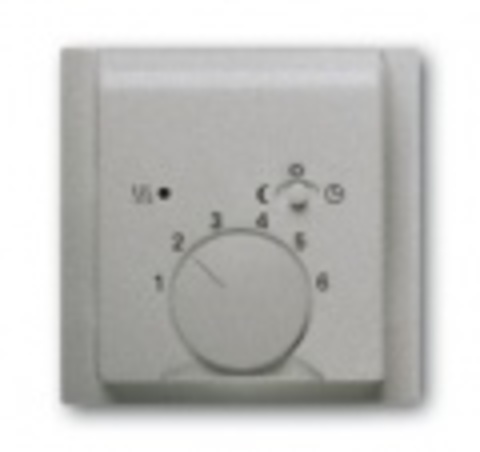Терморегулятор для теплого пола с выносным датчиком температуры. Цвет Серебристый металлик. ABB impuls. 1032-0-0498+1710-0-3747