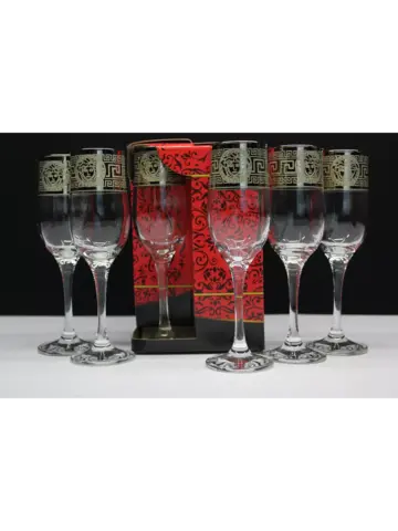 Бокалы для шампанского 6 штук Версаче