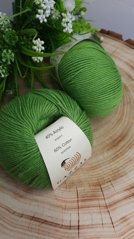 Пряжа GAZZAL (Газзал) Baby Cotton - (3448-зеленый)