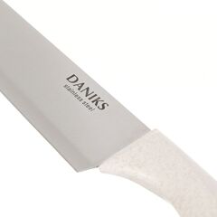 Набор ножей 6 пр, нерж сталь, рук пласт, с подст, пласт, Daniks, Латте, YW-A383