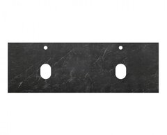 BelBagno KEP-140-2-MNO Столешница из керамогранита с двумя отверстиями под раковину и с двумя отверстиями под смеситель 1404x462 KEP-140-2-MNO Marmo Nero Opaco фото