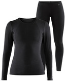 Комплект термобелья Craft Essential Warm Low Neck Black женский