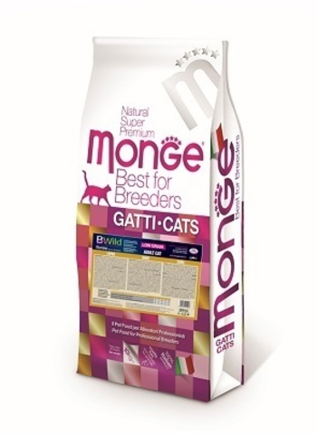 Monge PFB Cat BWild LOW GRAIN низкозерновой корм из мяса зайца для взрослых кошек 10 кг