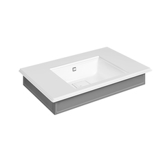 Gessi Eleganza Раковина-консоль накладная/подвесная 90х52 см с переливом и 3мя намеченными отв. под смеситель, цвет: белый/RAL 46814#800 фото