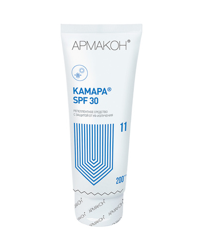 Крем репеллент Армакон КАМАРА SPF 30 с защитой от УФ излучения 200 мл (х30)