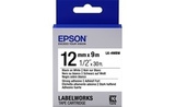 654016 Картридж EPSON с лентой LK-4WBW (лента повышенной адгезии 12мм, Бел./Черн.)