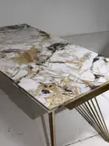 фото 5 Стол ACERRA NEW 160 GLOSS GRAND JADE SOLID CERAMIC/ каркас цвета шампань, DISAUR на profcook.ru