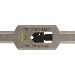 Вороток для метчиков №3 M5-M20(4,9-12мм) 370мм DIN1814 (INOX, с уровнем) H-Tools 08802060