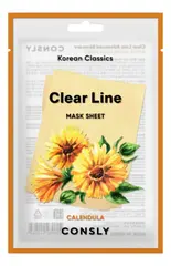 Тканевая маска с экстрактом календулы CONSLY Clear Line Korean Classics Calendula Mask Sheet