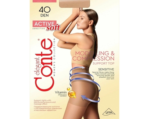 Колготки женские 40 Den Active Soft, p.3 Bronz Conte
