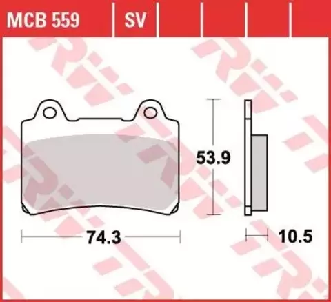 Колодки тормозные дисковые MCB559